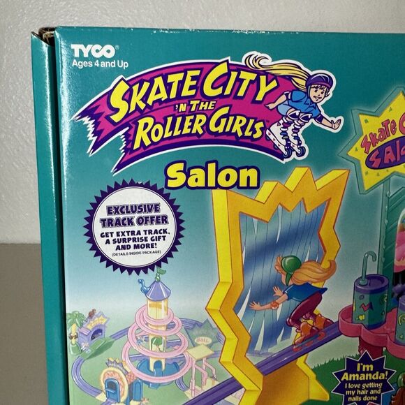 Tyco Skate City n the Roller Girls Salon Playset Vintage 1996 New 90s Toy 2088-1 - Picture 2 of 16